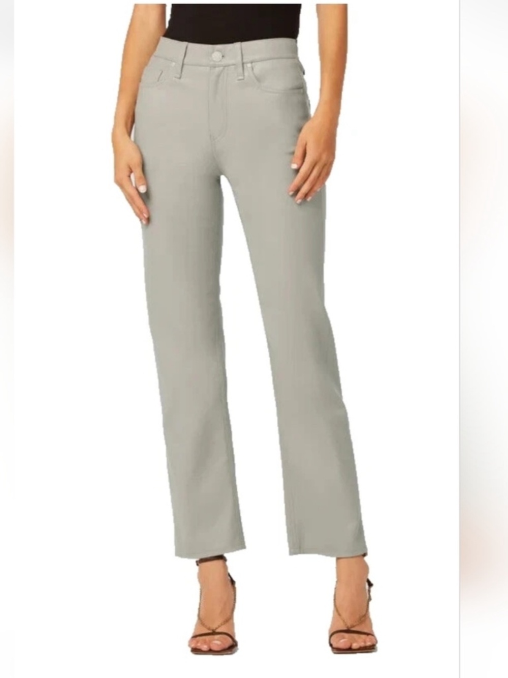 Hudson Remi Straight Grey Faux Leather jeans
